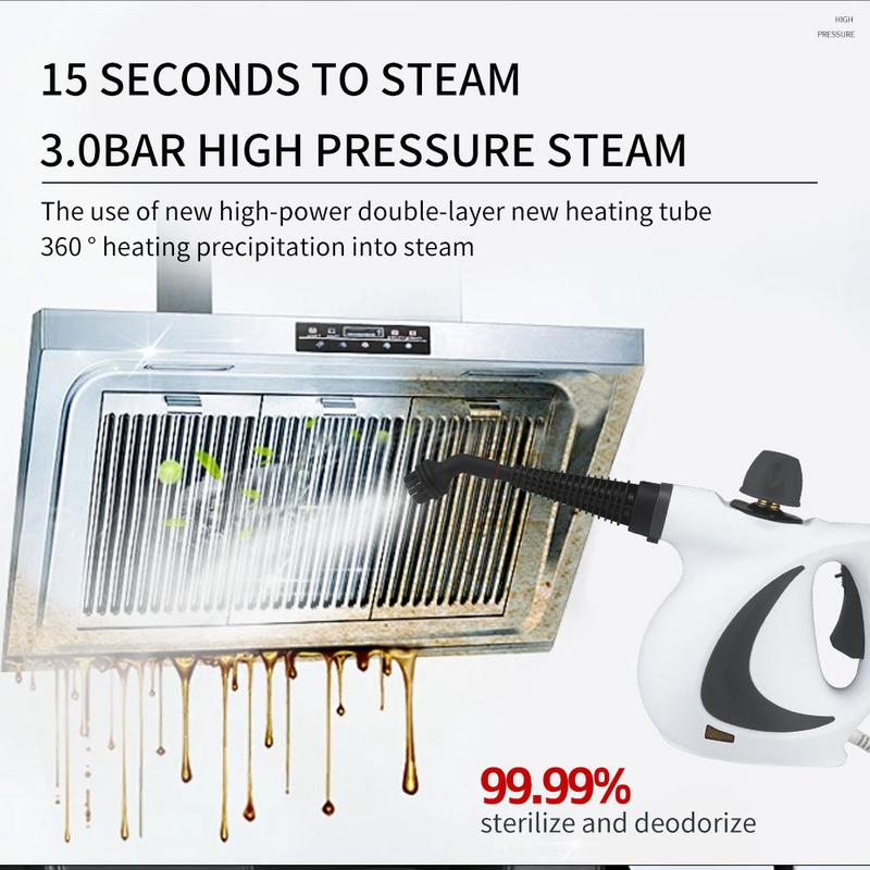 Product Introduction of High temperature and high pressure steam cleaning machine air conditioning kitchen range hood oil stain household 1050W cleaning machine disinfection cleaning multi-function 3