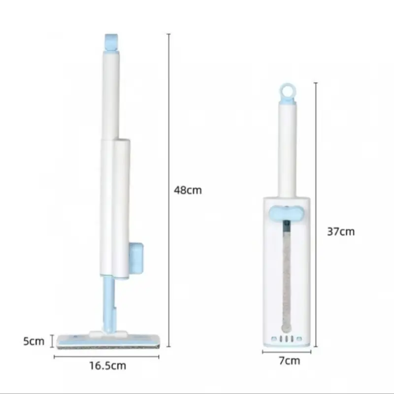 Cây lau bếp tự vắt mini phiên bản mới, lau bếp tiện lợi- dễ dàng vệ sinh không gian bếp, có gạt nước, bàn chải tháo rời cayla umini 1