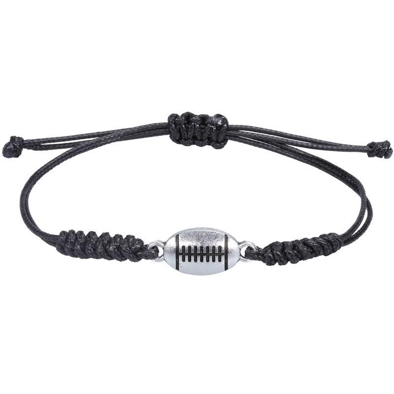 Product Introduction of Cross-Border Hot-Selling Handmade Woven Baseball Soccer Basketball Volleyball Alloy Bracelet Source Factory Wholesale 14