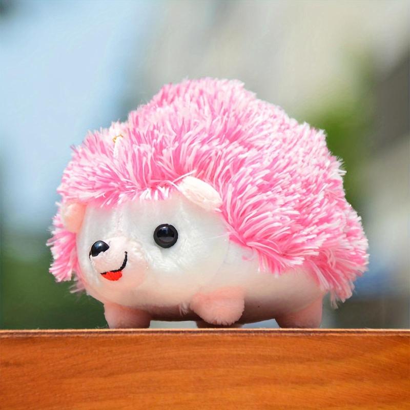 Random Color Cartoon Hedgehog Shaped Plush Toy, 1 Count Small Cute Interactive Toy Gifts for Pets 5