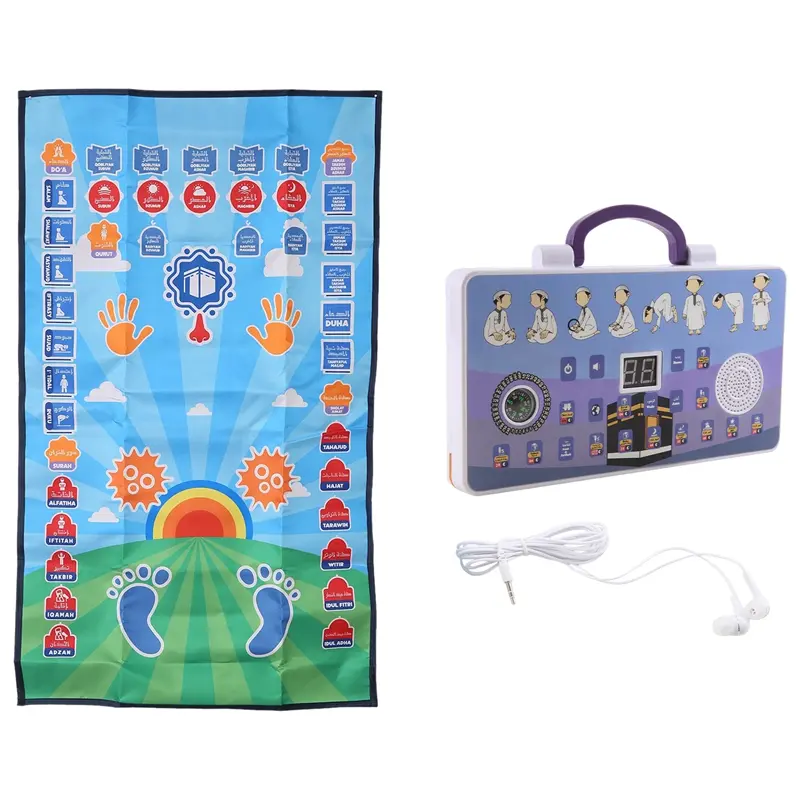 Modern Interactive Educational Prayer Rugs Children Muslim Islam Electronic Machines Worship Islam Tapestry