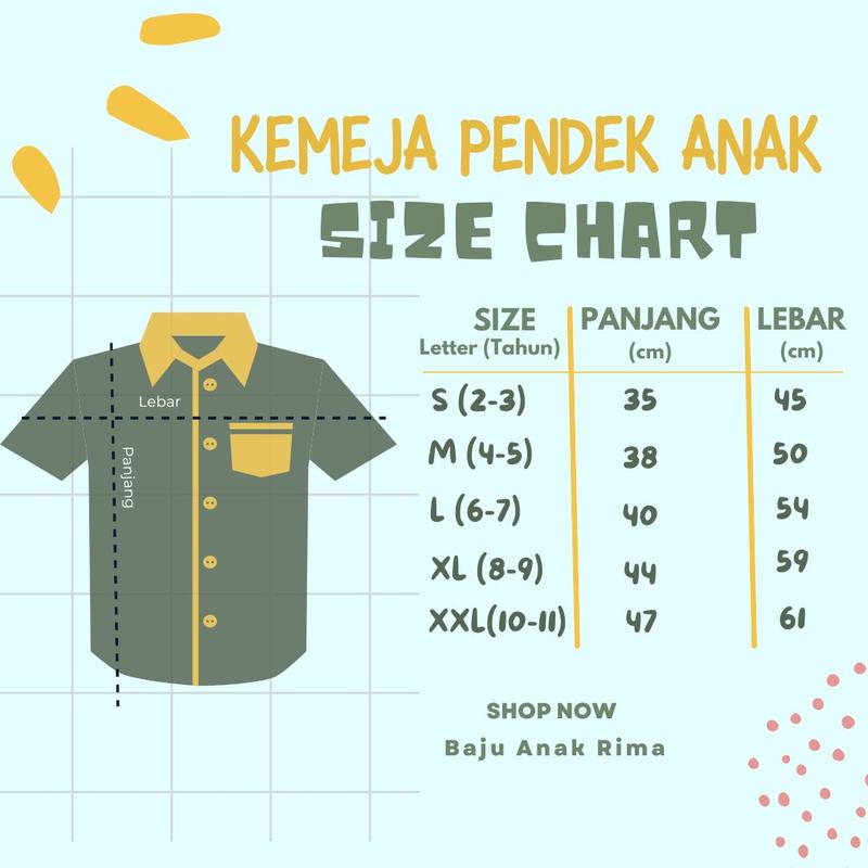 Product Introduction of GRATIS ONGKIR/ COD Setelan Kemeja Polos Chinos Panjang Keren Produk Terbaru untuk Umur 2-12 Tahun 0