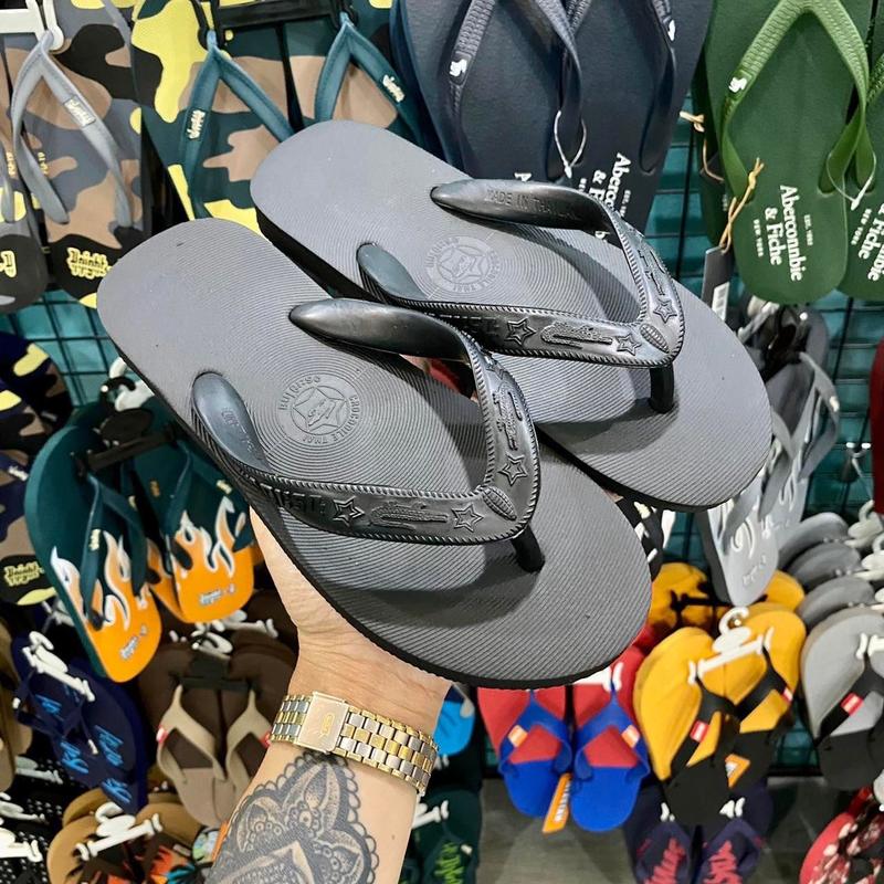 Dép thái lan đen cá sấu Dép kẹp Đế Bằng Nam Cao Su Nhung