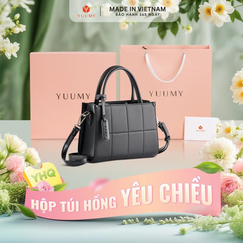 Túi Yuumy - Bộ hộp quà Túi đeo chéo nữ YUUMY YN250 + Hộp + Túi Giấy + Túi rút đựng sản phẩm + Thiệp viết lời chúc