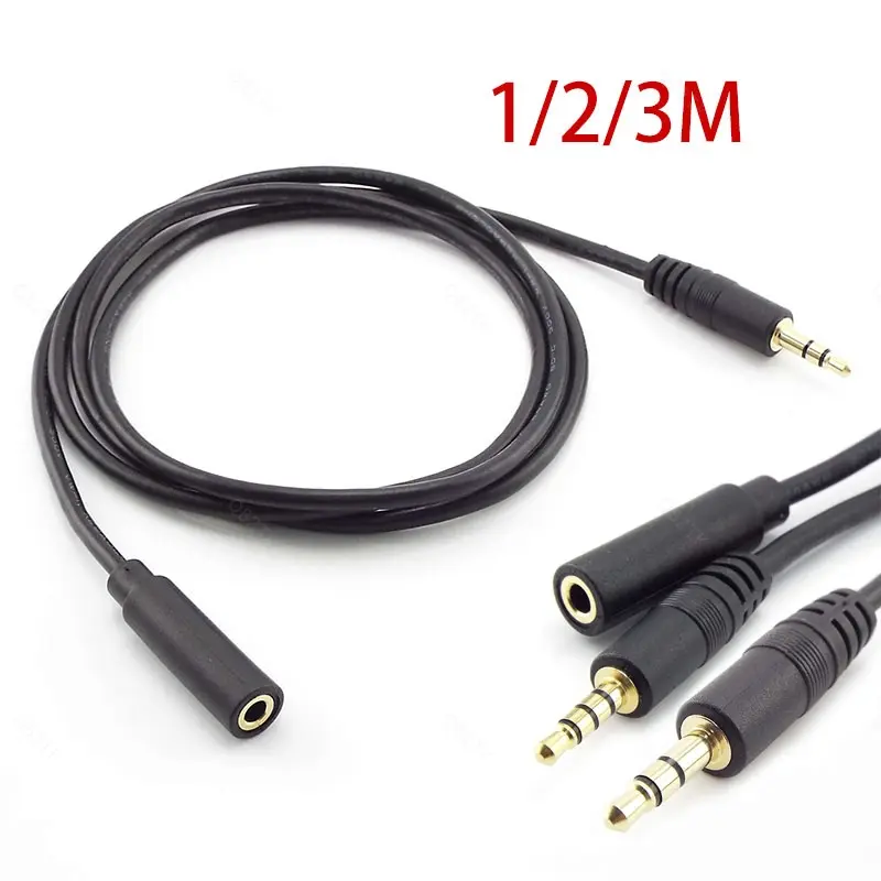 3.5mm Extension Stereo Cable 3Pole 4Pole Male Female AUX Jack Audio Cord  SGB2