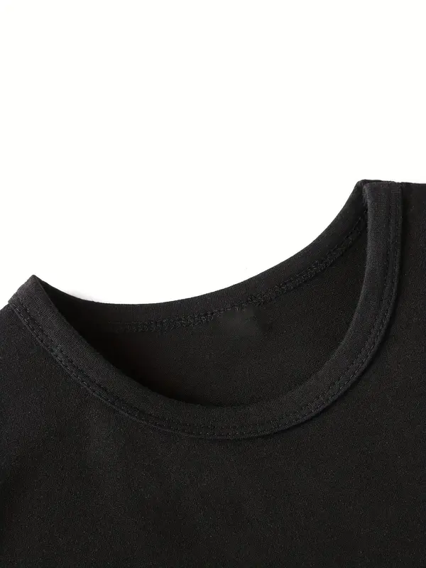 Toddler Boy's Letter Print Round Neck Tee, Summer Outfits 2024, Cute Casual Short Sleeve T-shirt for Kids Summer, Kids Clothes for Daily Wear 2