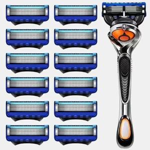 Men's Razor with Replacement Blades, Shaving Safety Razor with 12pcs Blades, Skin Protection Classic Reusable Blade Razor