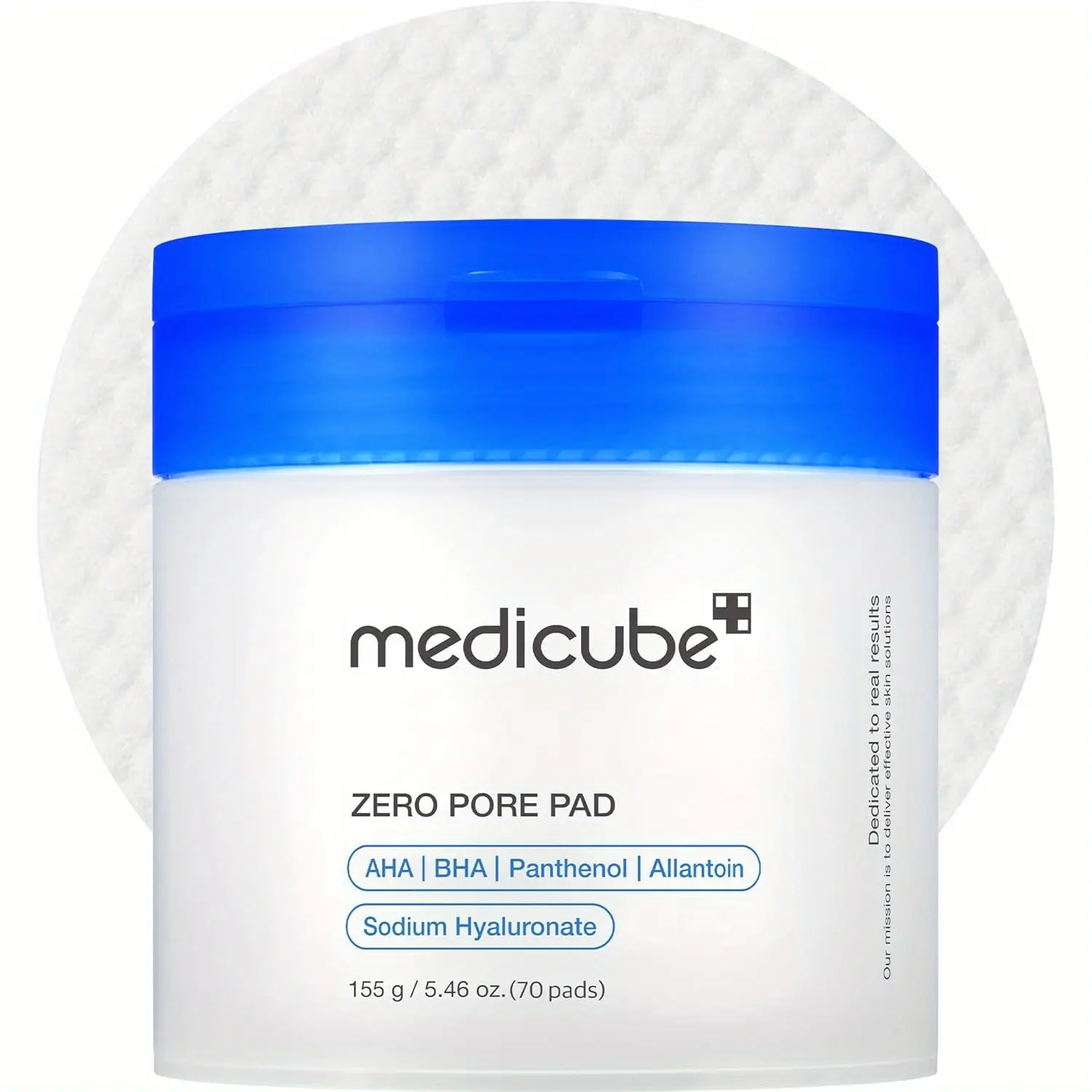 Zero Pore Pad 2.0, Dual-Action Facial Toner for Care with AHA Lactic Acid, Suitable for All Light Beige Types (70 Sheets), Plant Squalane with Plant Squalane