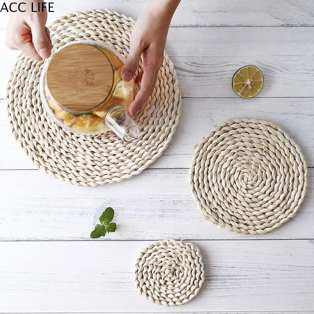 Tấm Lót Nồi Nấu Ăn, ACC LIFE, Được Làm Bằng Bắp Tự Nhiên, Tấm Lót Bàn, Giá Đỡ Nồi, Tấm Cách Nhiệt, Tấm Lót Bàn Cốc Trà