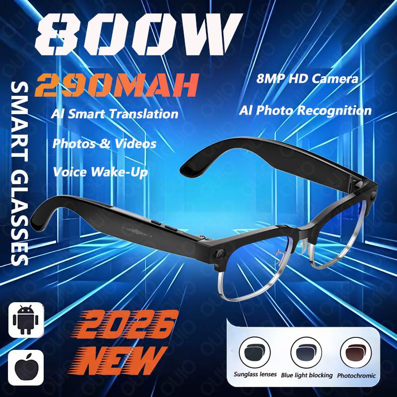 W630 800W HD Smart Glasses Take Photos Record Videos AI Intelligent Translation Music WiFi Transmission Smart Glasses Men Women - Image 2