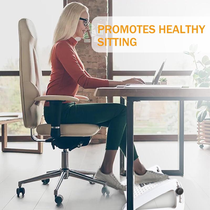 🚚SG Seller🚚Ergonomic Foot Stool 180° Swing Massage Roller Rest Stool Under Office Desk Anti-slip Antibacterial Massage Foot Stool Foot Stool Foot Stool Foot Massage Stool 7