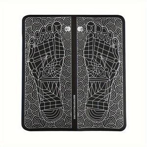 EMS Massage Foot Pad, Rechargeable Massage Foot Pads with 10 Modes & 19 Levels, Foldable & Portable Foot Massager for Home Use