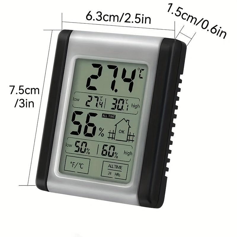 Digital Thermometer, Touch Screen LCD Digital Thermometer, Household Humidity Temperature Sensor, Healthy Care Monitor, Weather Station Digital Hygrometer & Indoor Thermometer 1