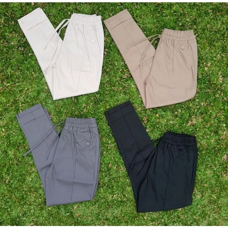 BAGGY PANTS STRETCH CELANA KATUN WANITA CELANA KANTOR WANITA 1
