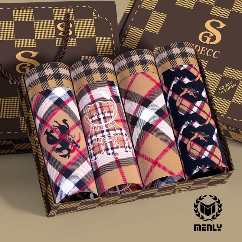 [MÃ S620 BRB]Combo 4 quần sịp nam BRB full hộp túi giấy Thun Boxer Cotton Quần Boxer