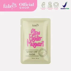 Glow Fighter Mugwort Wash Off Mask by The Falsya Beauty Masker Mencerahkan Kulit Hitam Wajah Berjerawat