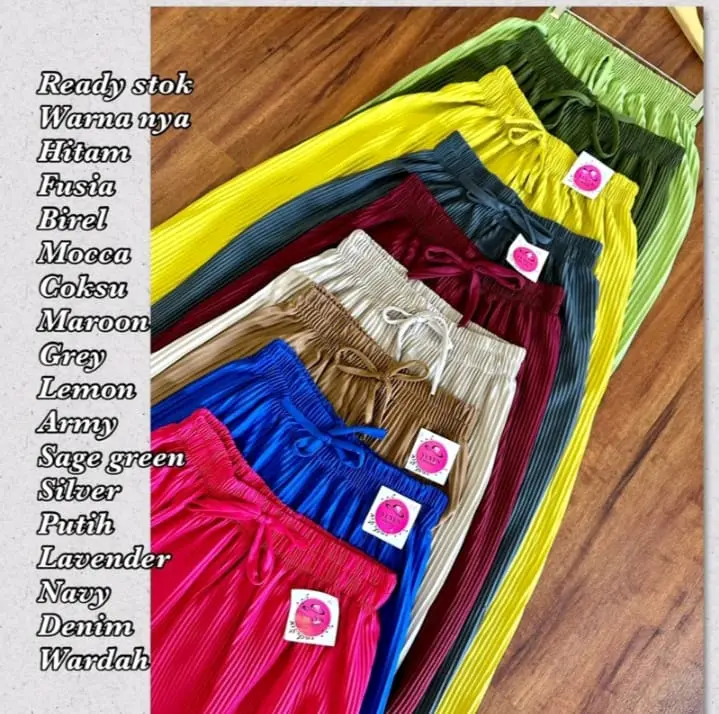 100 DAPAT 7 KULOT LIDI BEBAS PILIH WARNA Wanita Celana Panjang 2