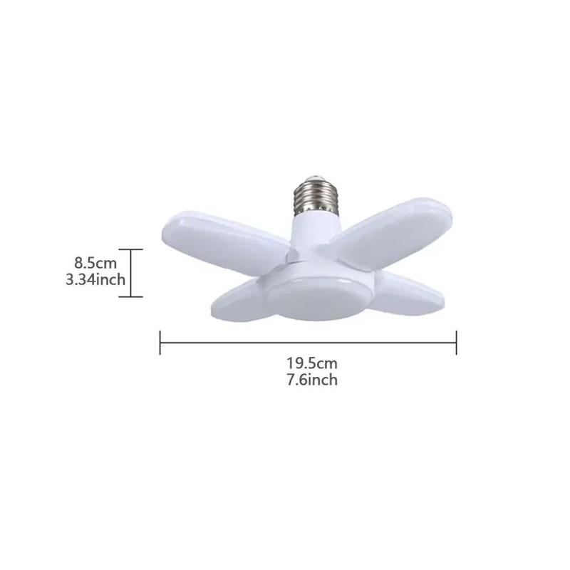 Product Introduction of 28W Fan Shape LED Bulb E27 LED Lamp Foldable 220V 110V Light Bulbs For Home Living Room Warehouse Garage Ceiling Light 36
