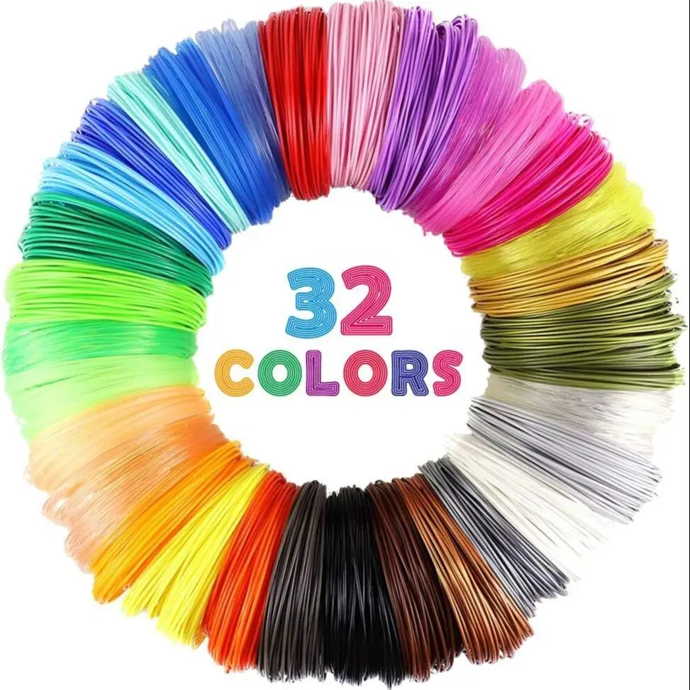 32 Color 3D Printing Pen Consumables, 1 Set 1.75mm 3D Printing Pen Filament, DIY Painting Supplies for 3D Printing Pen, Valentine's Day Gift