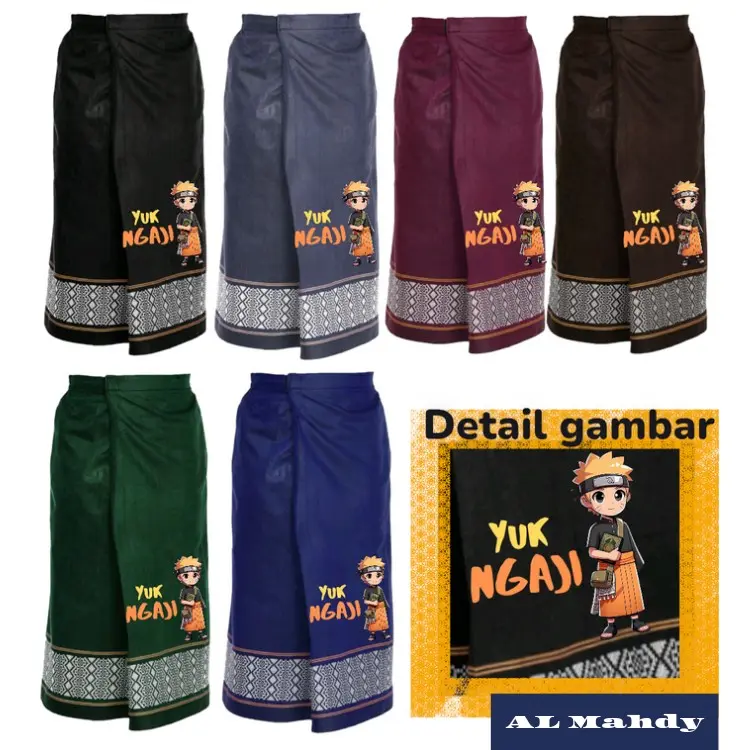 sarung instan anak Motif karakter Muslim / sarung anak instan Tenun / sarung anak 2-9 tahun / sarung instan anak laki laki 4