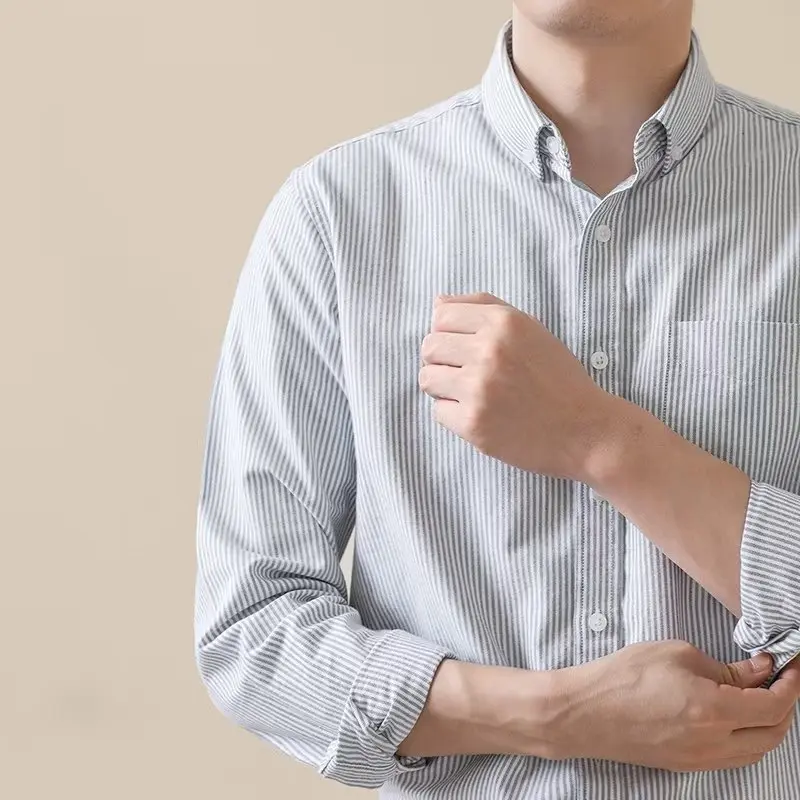 Áo Sơ Mi Sọc Dọc Thời Trang Đơn Giản, Dành Cho Nam Giới, Không Nhăn, Ôm Sát, Dài Tay, Áo Sơ Mi Công Sở Thường Ngày Áo Sơ Mi Thường Ngày Hàng Mới Về 2022, Mùa Xuân Và Mùa Thu