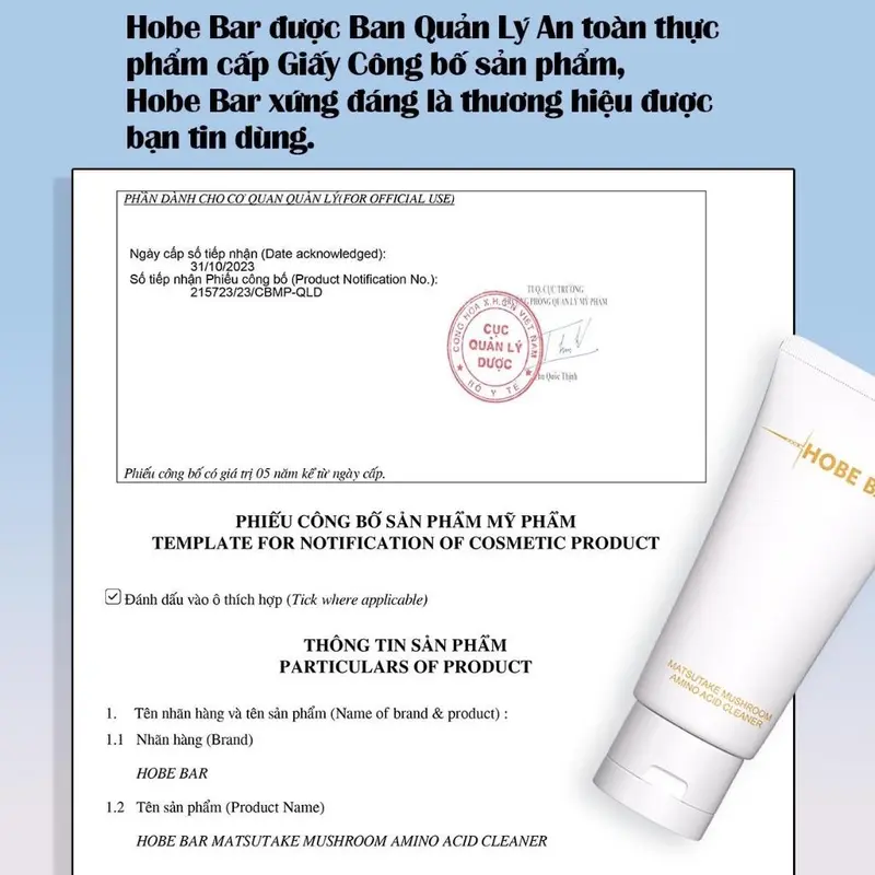 [SKINCARE] Sữa Rửa Mặt Amino Acid HOBE BAR hỗ trợ làm sạch dịu nhẹ và dưỡng ẩm da dành cho cả nam và nữ (50ml) 4
