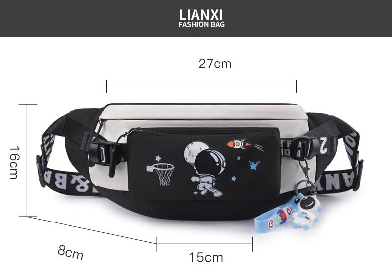 Product Introduction of Túi đeo bao tử họa tiết phi hành gia Nasa thời trang Nam phong cách Hàn Quốc - Túi ngang 0