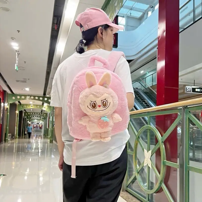 ￼Balo Labubu size to đựng sách vở đi học, đi chơi siêu dễ thương chất mềm mịn balo babytree 2