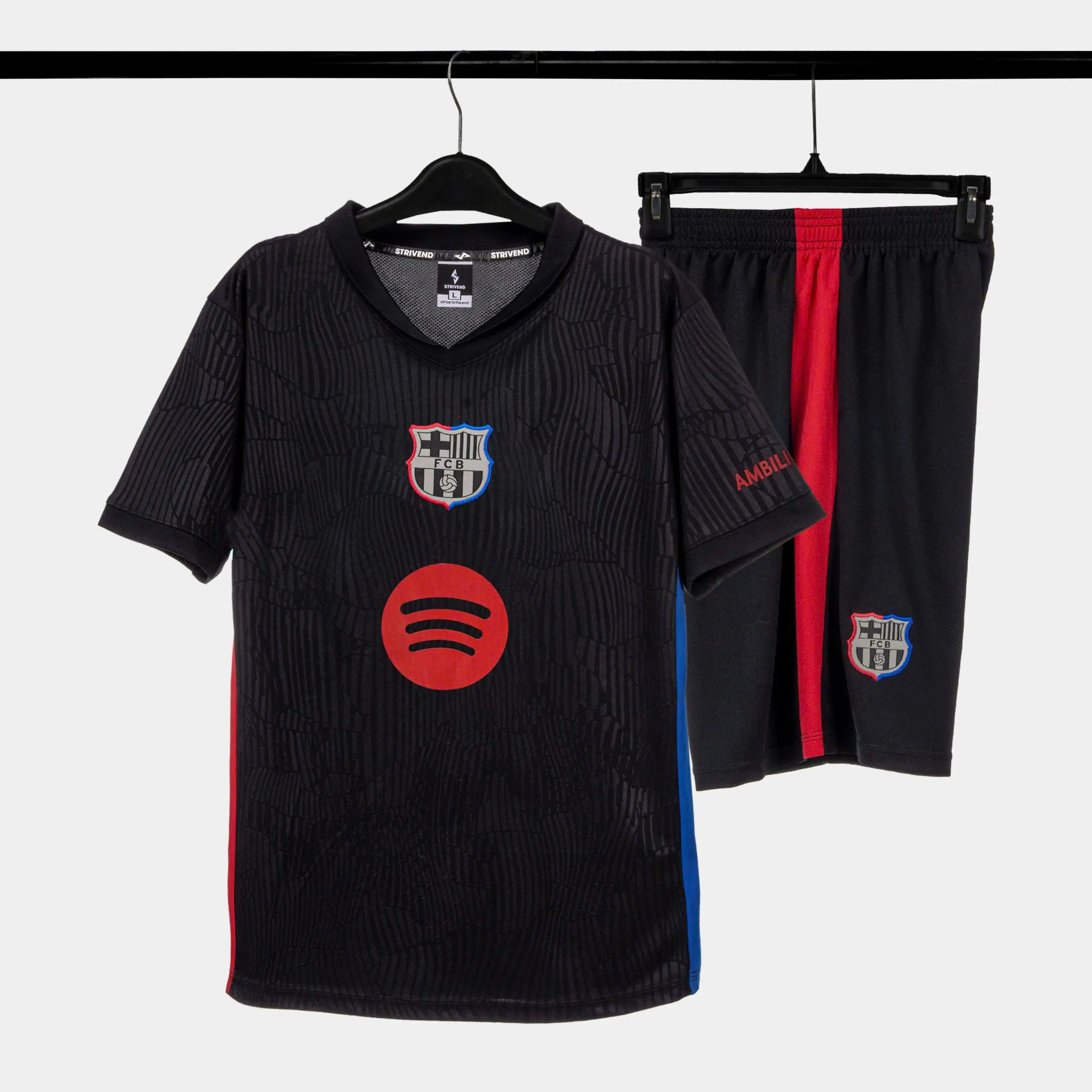 Bộ Quần Áo Bóng Đá Barca - Chính Hãng Strivend - Sport - Trang Phục Nam - Đá Banh - Chạy Bộ - Tập Gym - Tập Thể Dục
