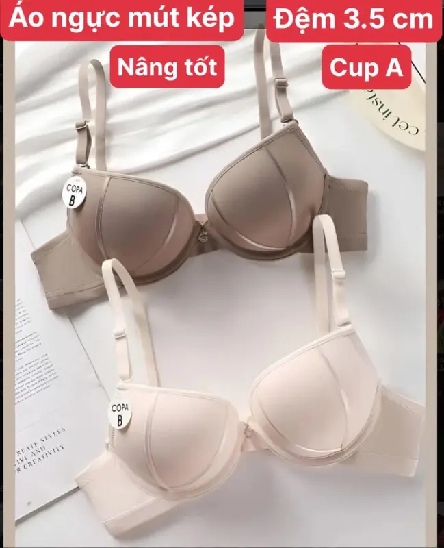 Combo 3 ( hoặc 1) Áo ngực Nữ FASHION Y15 chất đẹp , mặc ôm , quả tròn mút kéo nâng 3,5 cm Cup A dành cho chị em vòng 1 vừa và nhỏ lên phom bao đẹp Women Bra 1