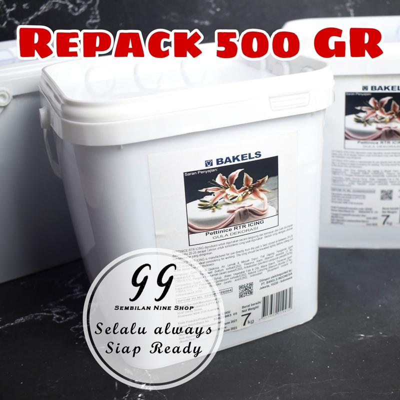 BAKELS Fondant WHITE 500 Gram Pettinice RTR Icing Gula Dekorasi Fondan ...