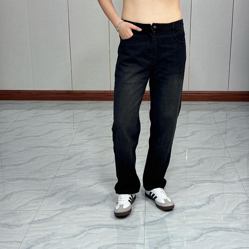 Quần Baggy Nam Nữ, Quần Baggy Đen Wash Bạc Dưới 1M65 Menswear