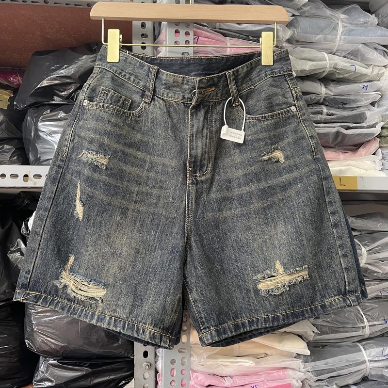TIENSTYLE - Quần Jean Ngố Nữ Cào Rách Mạc Da Lưng Bigsize Vải Jean QC Cotton Không Giãn Mềm Mịn Quần Jean Ống Rộng Quần Suông Bigsize