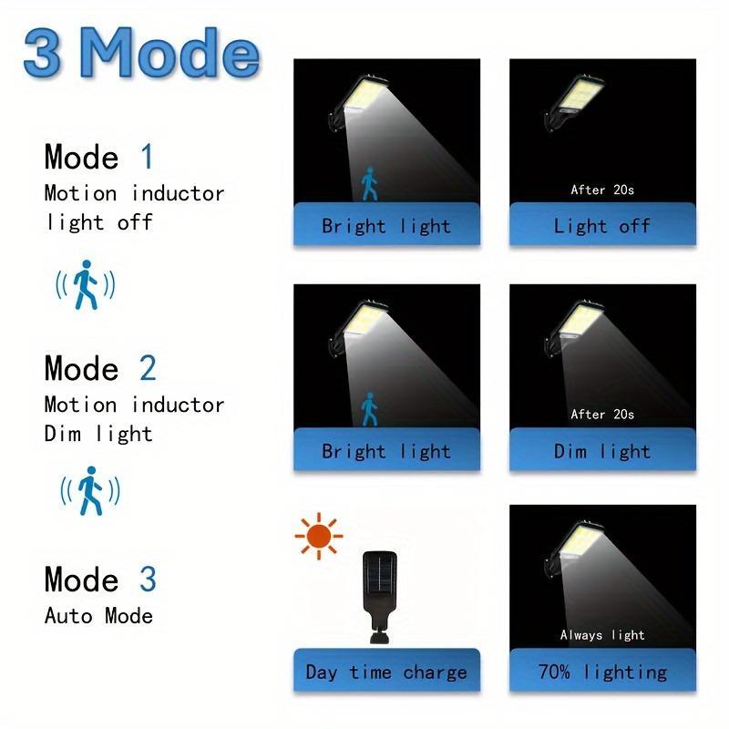 Product Introduction of Solar Powered Move Sensor Light, 4 Counts Solar Outdoor Light with Remote Control, Outdoor Lighting for Garden, Garage, Yard, Backyard 5