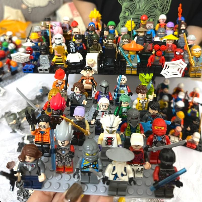 Đồ chơi Combo 20 - 40 mô hình nhân vật lắp ráp ( Tặng 2 bảng xếp hình ) Tháo Lắp Bộ Lắp Ráp Toy