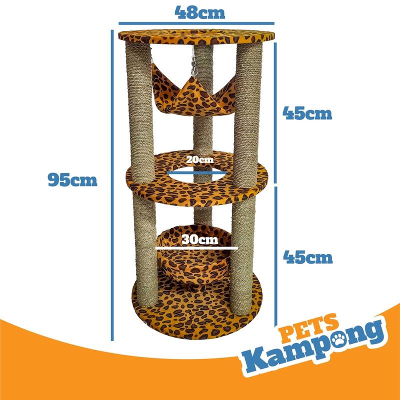 Opo Cat Catty Condo Round Tower Garukan kucing tingkat tinggi 2