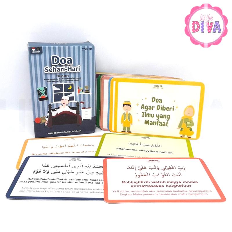 DOA SEHARI HARI - KONSEP FLASHCARD ISI 48 KARTU pintar anak sholeh ...