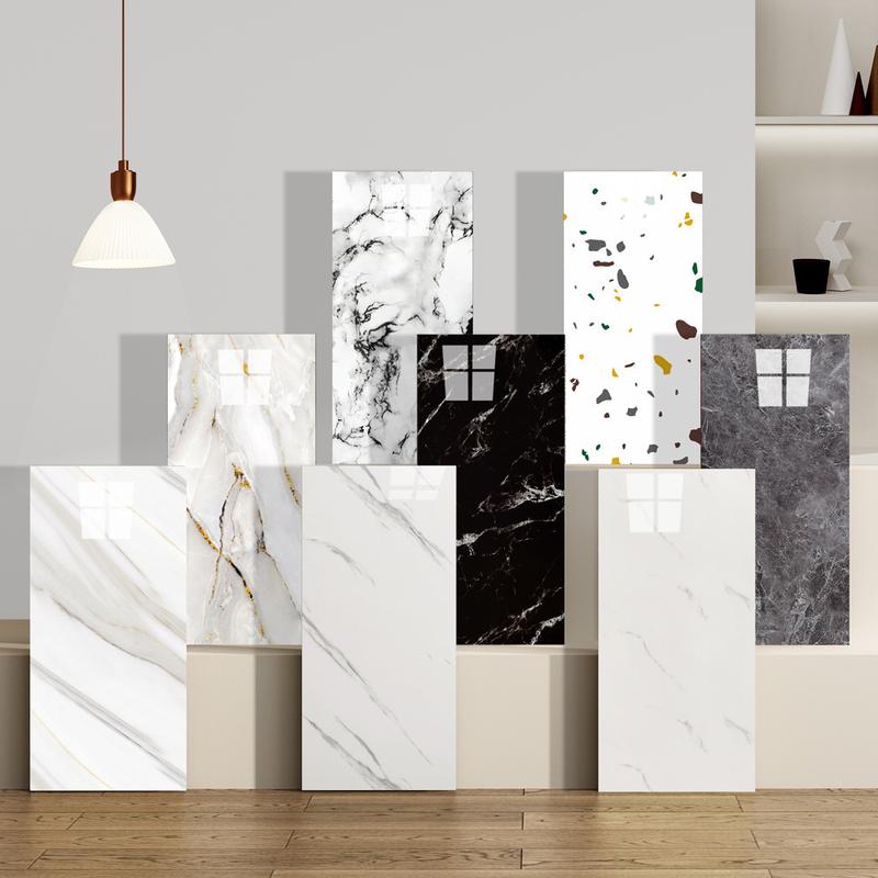 combo 10 Miếng dán tường giả đá thạch anh phủ bóng PVC cao cấp, xốp nhựa dán…