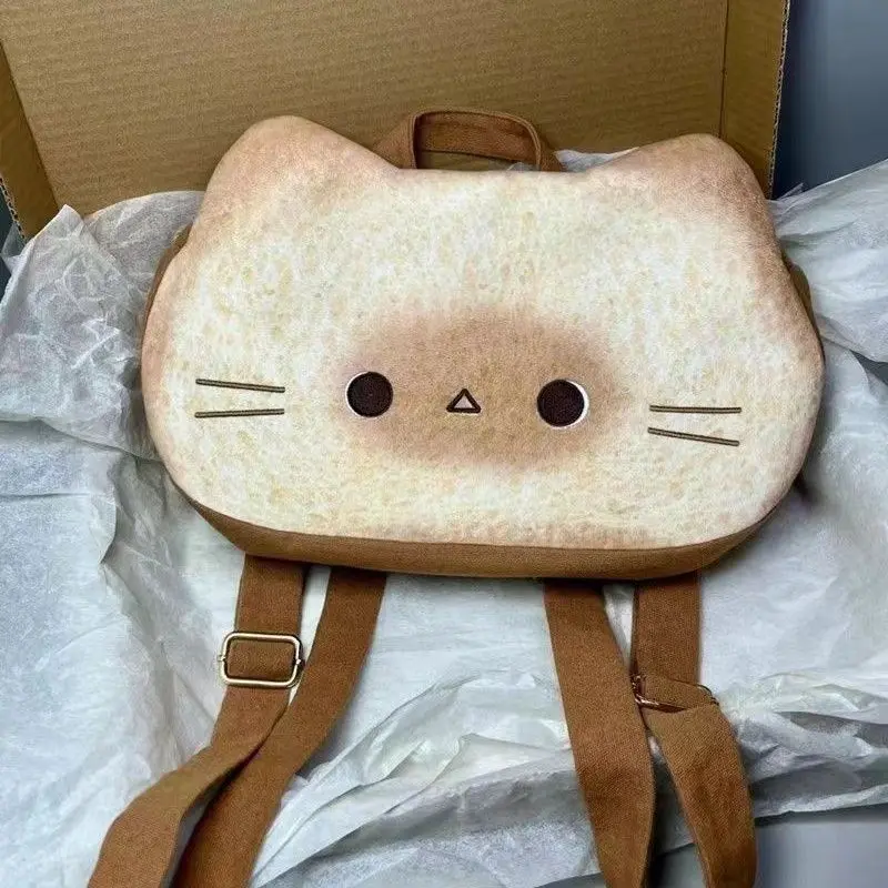 Cute and Adorable Bread Cat and Dog Backpack, Single Shoulder Bag, Tote Bag, Creative Bag for Girlfriends