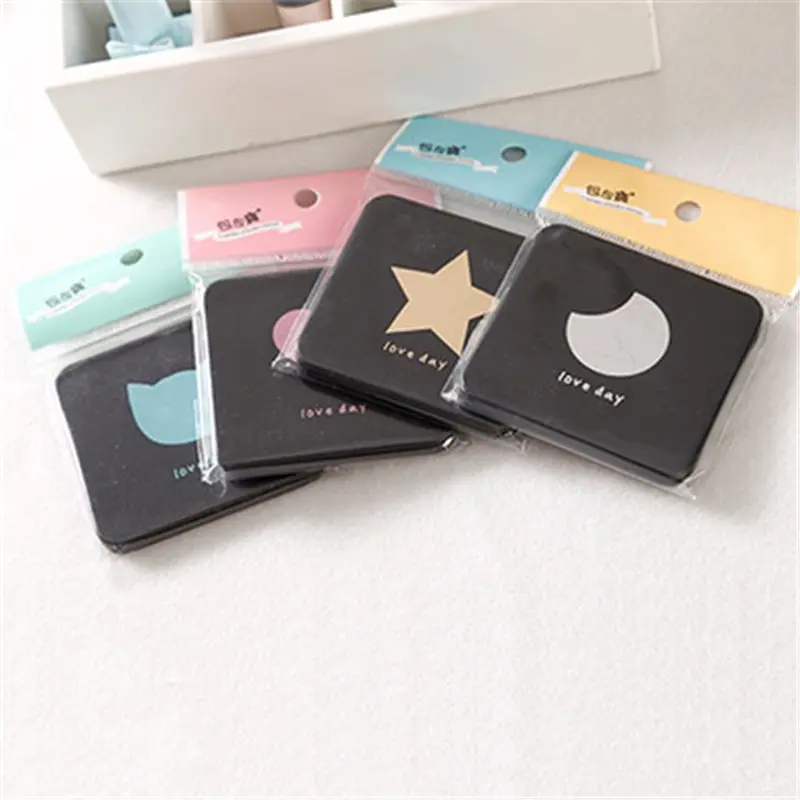 R641 Cermin Makeup Petak /Cermin Rias /  Cermin Mini / Cermin Lipat Mini Model Segiempat 2 Sisi 5