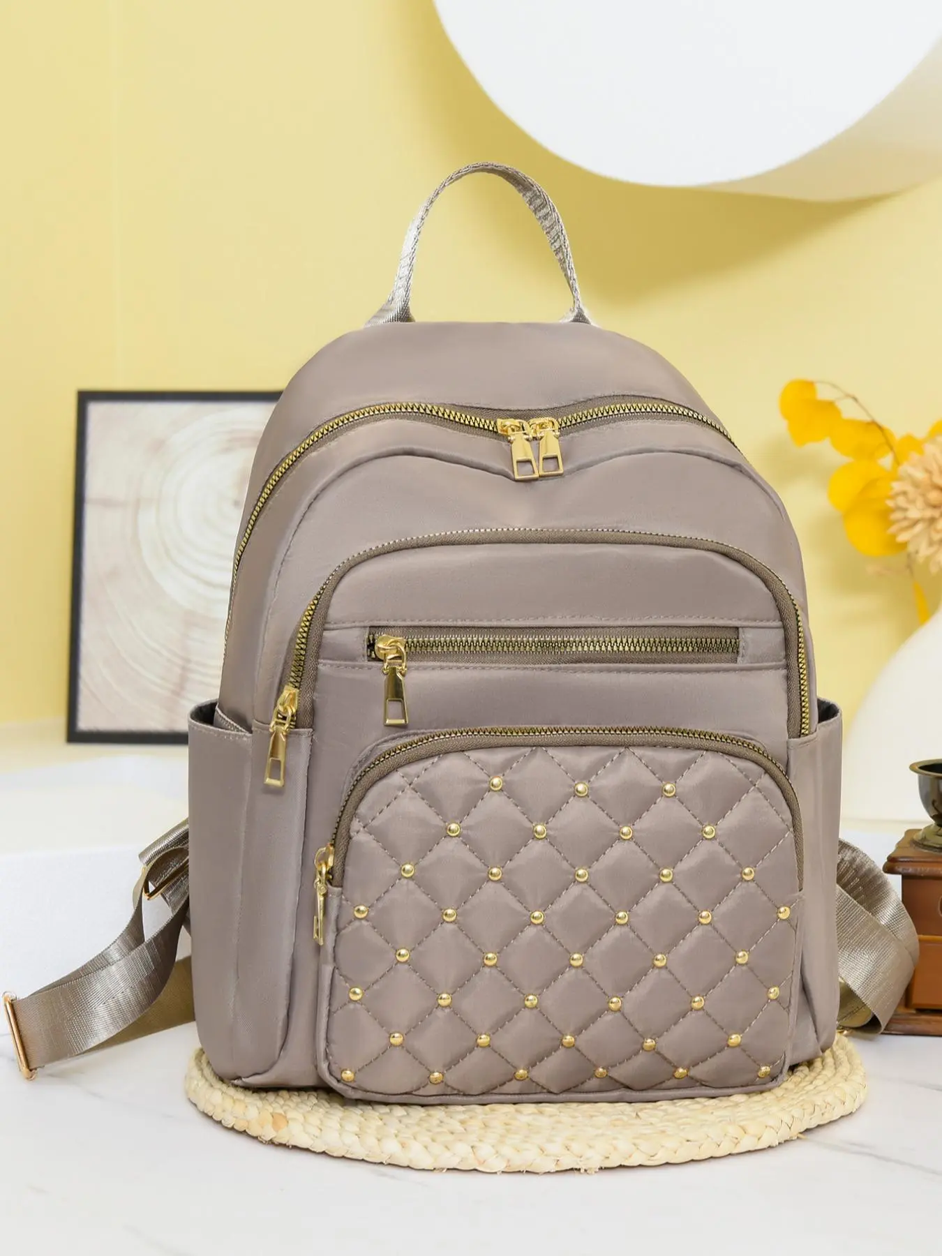 Fashionable Minimalist Large Capacity Backpack, Casual Versatile Zipper School Bag for Women & Girls, Trendy All-match Bag for Daily Use