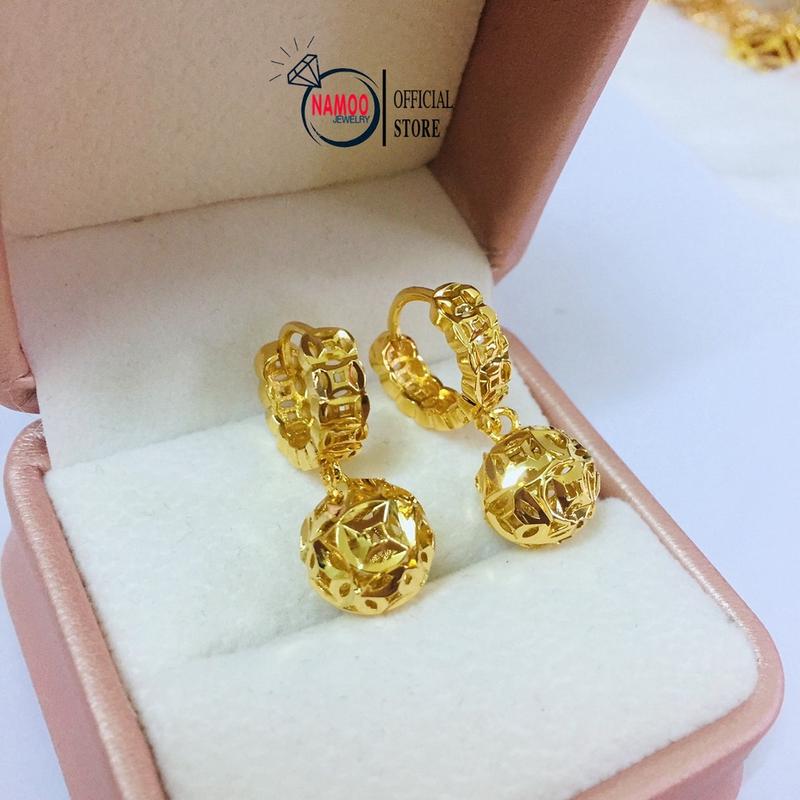 Bông tai T726 Bền Màu Quả cầu