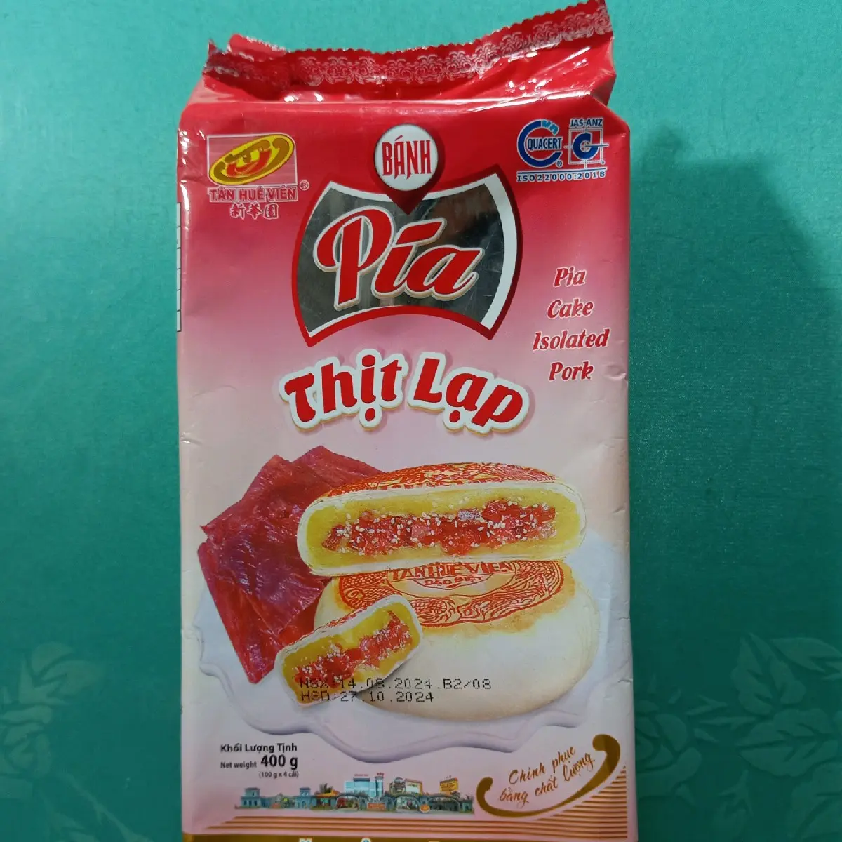 bánh pía thịt lạp tân huê viên