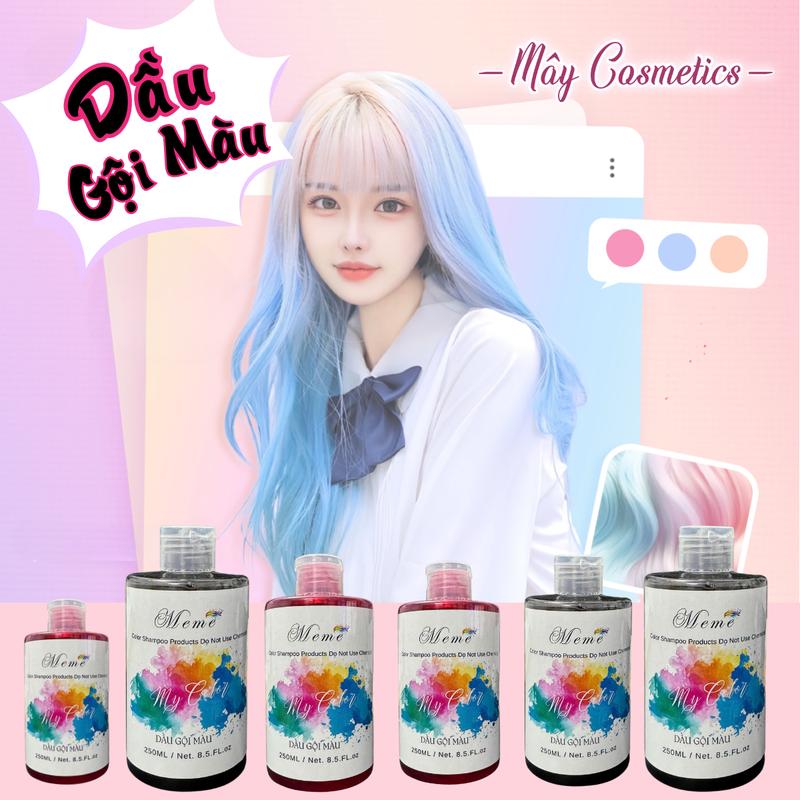 DẦU GỘI BÙ MÀU 14 MÀU HOTTREND KHÔNG LÊN TỪ TÓC ĐEN NÂU CHỈ LÊN TRÊN TÓC TẨY NỀN VÀNG HOẶC GỘI ĐỂ LÀM MỚI MÀU NHUỘM ĐÃ PHAI