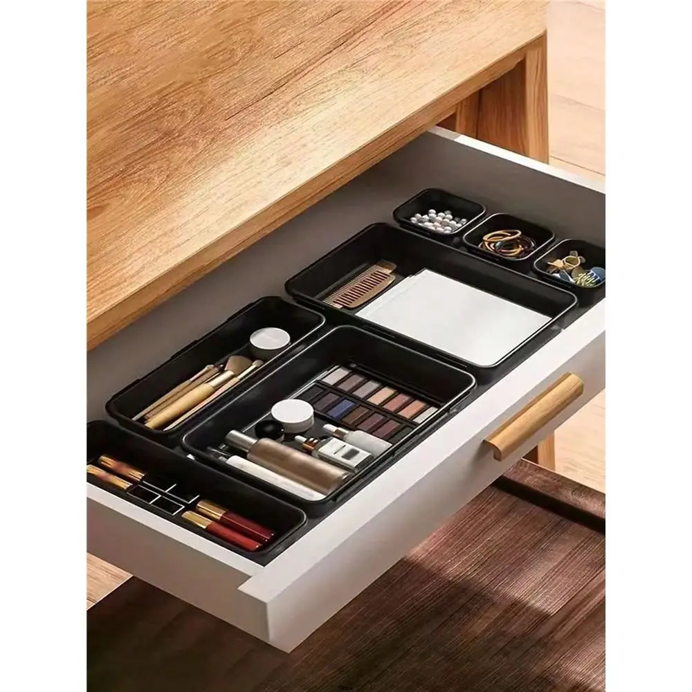 Kitchen Living , Bathroom Bedroom For Office , Makeup For Organizer , Storage Drawer - Multi 6pcs / 1pc / 3pcs / 8pcs Plastic Box Desktop Box Set , Jewelry Supplies - Suitable , Room ,
