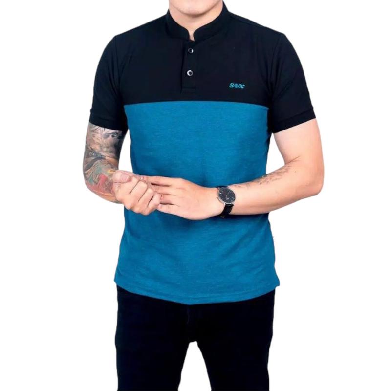 Baju kaos kerah SIX pria dewasa / kaos kerah kombinasi / kaos kerah Quality premium Katun Polo Distro 1