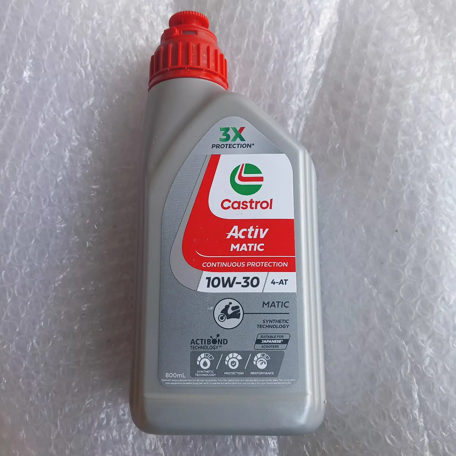 Oli Mesin 4-At Castrol Aktiv Matic Zipboosters 10W-30 800Ml
