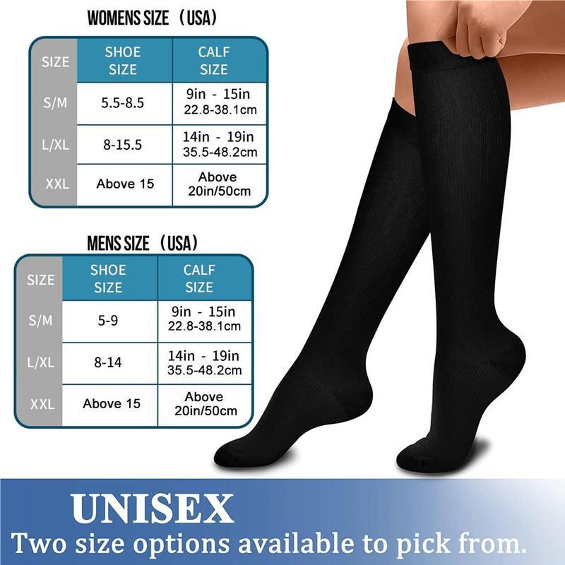 Unisex Compression Socks, 1 Pair Sports Socks, Socks for Running, Hiking and Recovery 1