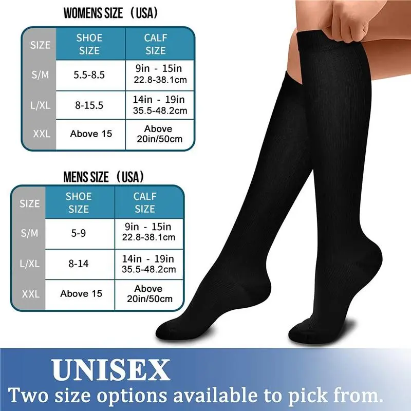 Unisex Compression Socks, 1 Pair Sports Socks, Socks for Running, Hiking and Recovery 1