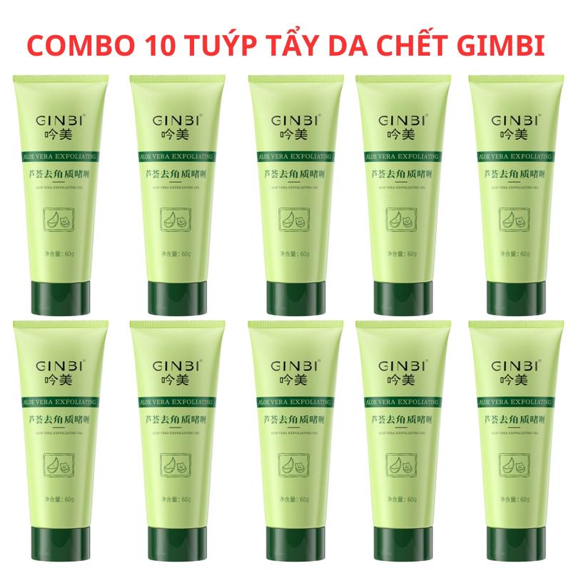 (COMBO 10 TUÝP)Tẩy Tế Bào Chết GINBI 100g Chiết Xuất Nha Đam Tươi, Tẩy Da Chết Tẩy Sạch Da Dưỡng Ẩm Trắng Da-LUTAMALY Skincare Cho Bé Nữ